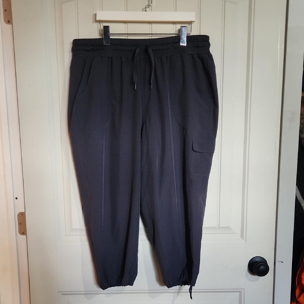 Ladies's Black Jogger Pants Plus Size